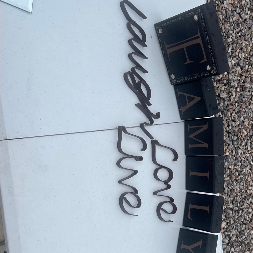 Black Metal Family Wall Decor